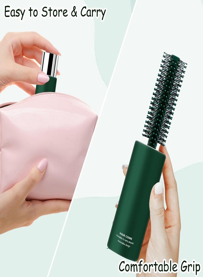 CANIPHA Travel Round Hair Brush for Blow Drying, Styling Curly, Thick or Thin Hair - Curling & Straightening, Wet & Dry Use for Women (Green) - Image 5